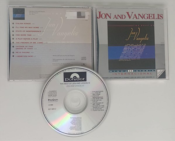 Cd The Best Of / Minha História Internacional Interprete Jon And Vangelis (1990) [usado]