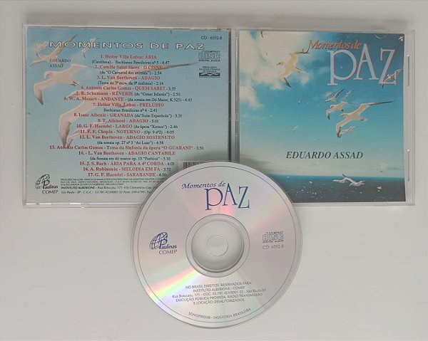 Cd Momentos de Paz Interprete Eduardo Assad [usado]