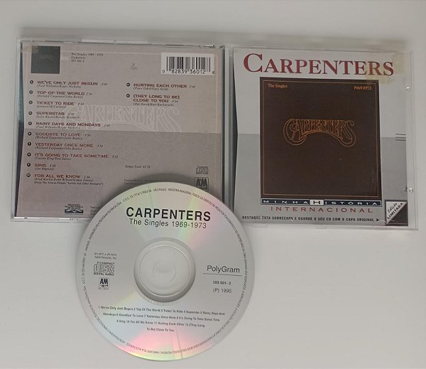Cd Singles / Minha História Internacional Interprete Carpenters (1995) [seminovo]