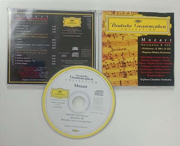 Cd Mozart Serenatas - Deutsche Grammophon Collection Interprete Orquestras (1999) [usado]