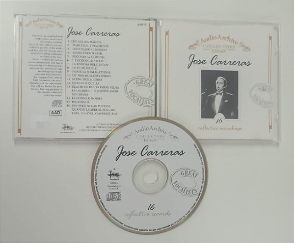 Cd Audio Archive Interprete Jose Carreras [seminovo]