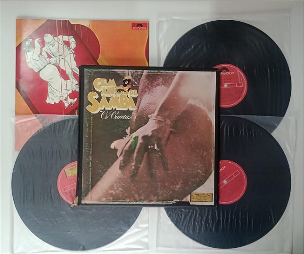 Disco de Vinil Box - Cem Anos de Samba Interprete os Caretas (1975) [usado]