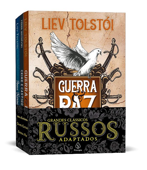 Livro Grandes Clássicos Russos Adaptados 3 Livros Autor Tolstói e Dostoiévski [novo]