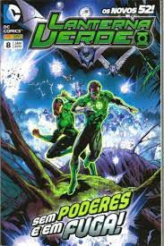Gibi Lanterna Verde Nº 08 - Novos 52 Autor sem Poderes e em Fuga! (2013) [usado]