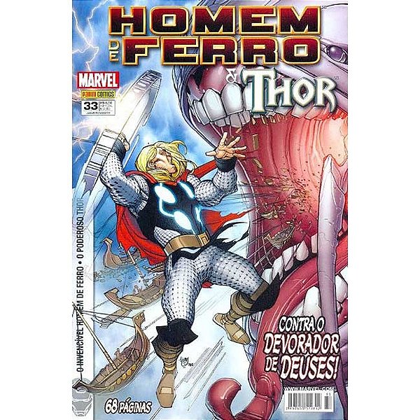 Gibi Homem de Ferro e Thor Nº 33 Autor contra Devorador de Deuses! (2013) [usado]