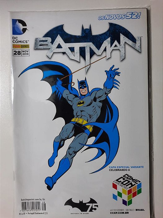 Gibi Batman Nº 28 - Novos 52 Autor Capa Especial Variante Celebrando a Comic Con Experience (2014) [usado]