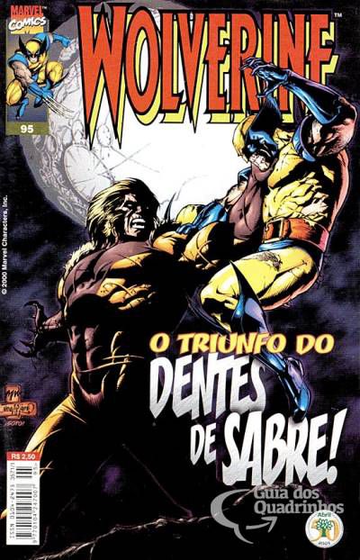 Gibi Wolverine Nº 95 - Formatinho Autor o Triunfo de Dentes-de-sabre! (2000) [usado]