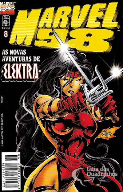 Gibi Marvel 98 Nº 08 - Formatinho Autor as Novas Aventuras de Elektra! (1998) [usado]