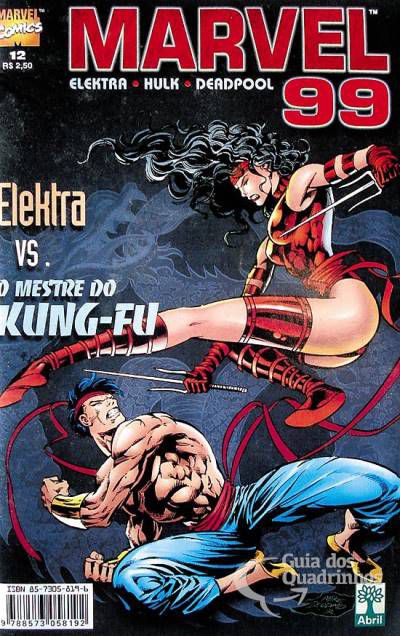 Gibi Marvel 99 Nº 12 - Formatinho Autor Elektra Vs. o Mestre do Kung-fu - Hulk - Deadpool (1999) [usado]