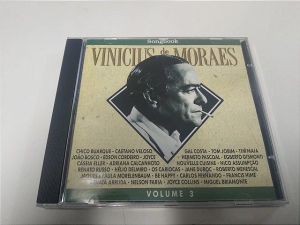 Cd Songbook Vinicius de Moraes Volume 3 Interprete Vinicius de Moraes [usado]