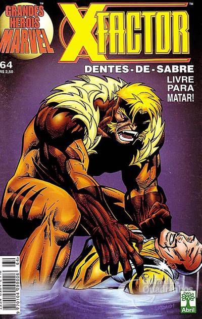 Gibi Grandes Heróis Marvel N º 64 X Factor Autor Dentes de Sabre (1999) [usado]