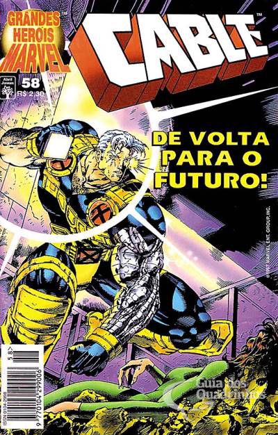 Gibi Grandes Herois Marvel Nº 58 - Cable Autor de Volta para o Futuro (1997) [usado]