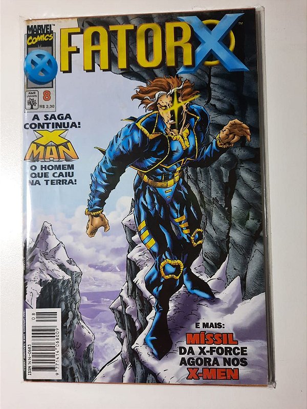 Gibi Fator X Nº 08 - Formatinho Autor a Saga Continua X Man o Home que Caiu na Terra! (1997) [usado]