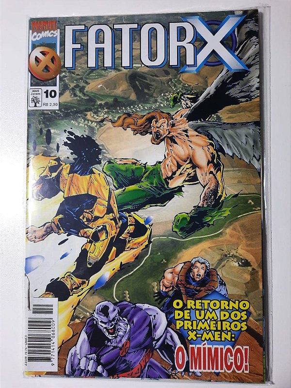 Gibi Fator X Nº 10 - Formatinho Autor o Retorno de um dos Primeiros X-men o Mimico! (1997) [usado]