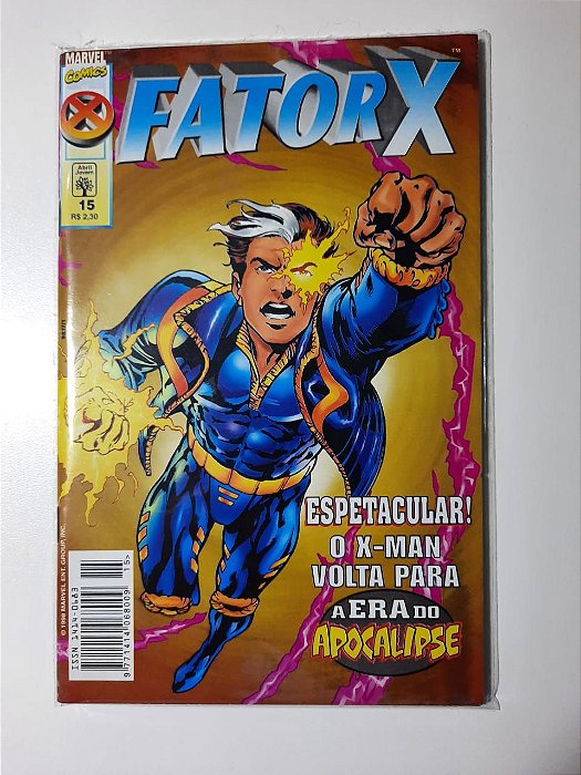 Gibi Fator X Nº 15 - Formatinho Autor Espetacular! o X-man Volta para a Era do Apocalipse (1998) [usado]