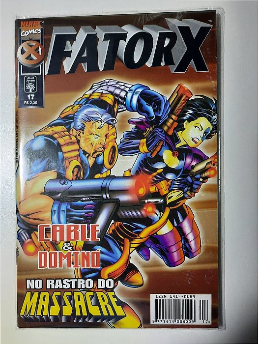Gibi Fator X Nº 17 - Formatinho Autor Cable & Dominó no Rastro do Massacre (1998) [usado]