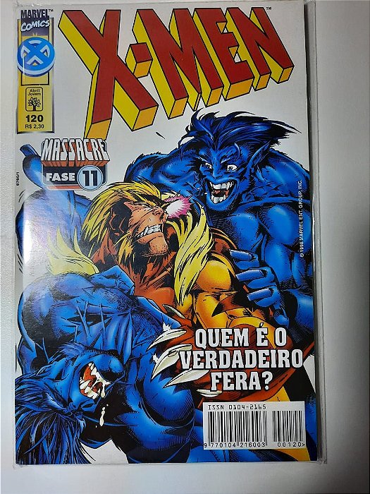 Gibi X-men Nº 120 - Formatinho Autor Massacre Fase 11 - Quem é o Verdadeiro Fera? [usado]