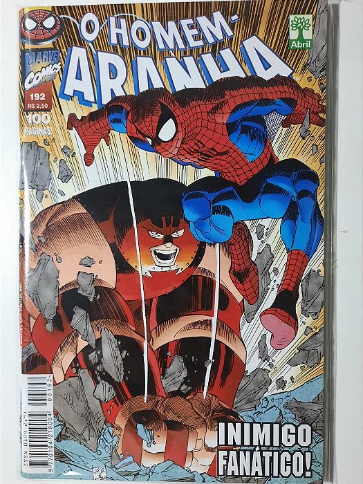 Gibi Homem Aranha Nº 192 - Formatinho Autor Inimigo Fanatico (1999) [usado]