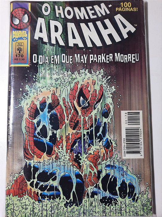 Gibi Homem Aranha Nº 170 - Formatinho Autor o Dia em que May Parker Morreu (1997) [usado]