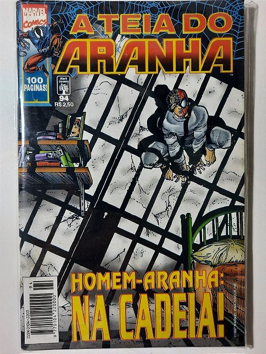 Gibi a Teia do Aranha N° 94 - Formatinho Autor Homem-aranha: na Cadeia ! (1997) [usado]