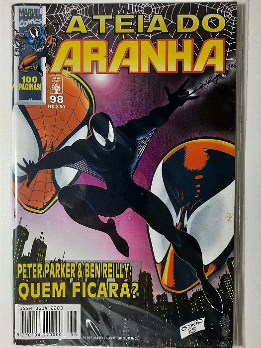 Gibi a Teia do Aranha N° 98 - Formatinho Autor Peter Parker & Ben Reilly: Quem Ficará ? (1997) [usado]