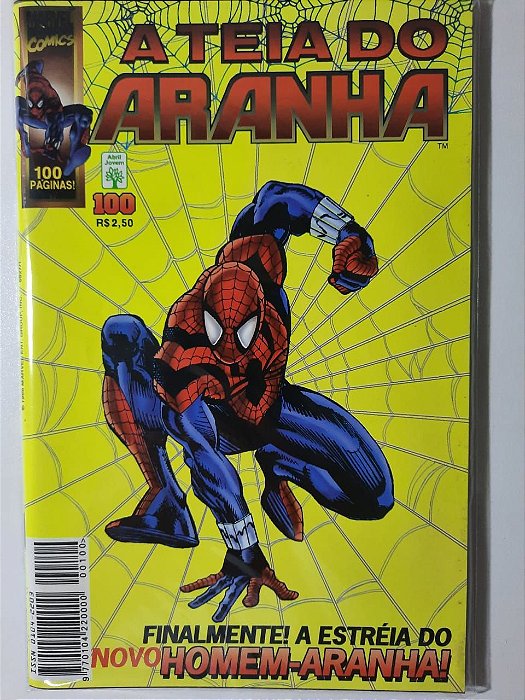 Gibi a Teia do Aranha N° 100 - Formatinho Autor Finalmente! a Estréia do Novo Homem-aranha ! (1998) [usado]