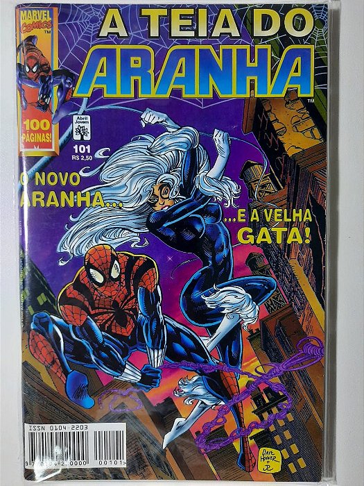 Gibi a Teia do Aranha N° 101 - Formatinho Autor o Novo Aranha... e a Velha Gata ! (1998) [usado]