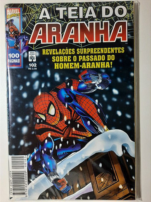 Gibi a Teia do Aranha N° 102 - Formatinho Autor Revelações Surpreendentes sobre o Passado do Homem- Aranha ! (1998) [usado]
