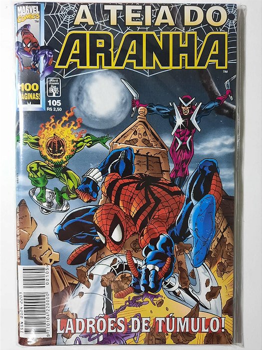 Gibi a Teia do Aranha N° 105 - Formatinho Autor Ladrões de Túmulo ! (1998) [usado]