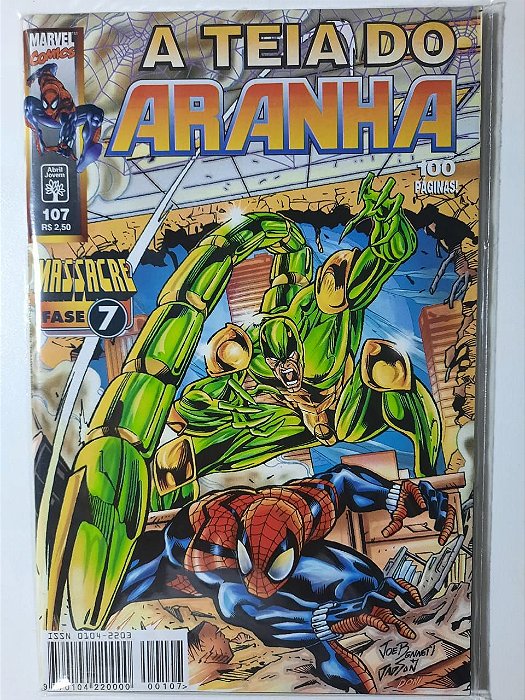 Gibi a Teia do Aranha N° 107 - Formatinho Autor Massacre Fase 7 (1998) [usado]