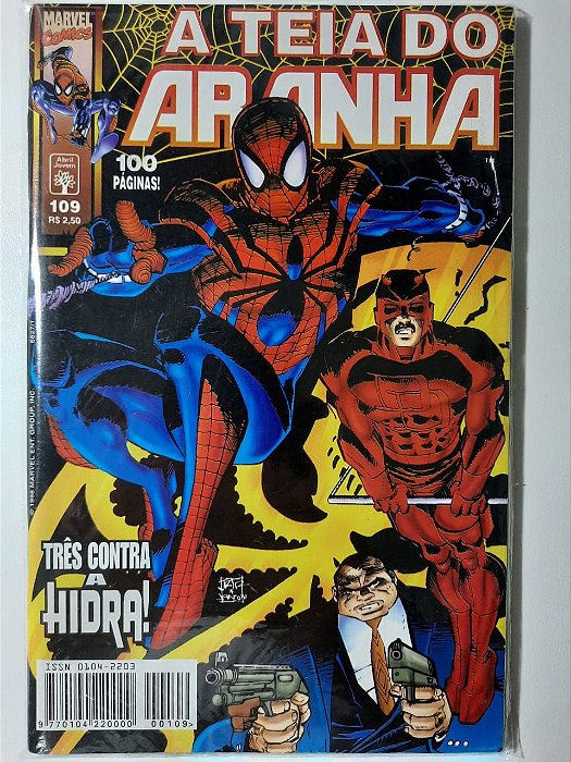 Gibi a Teia do Aranha N° 109 - Formatinho Autor Três contra a Hidra ! (1998) [usado]
