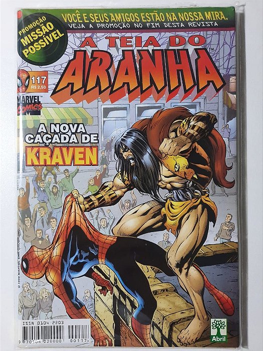 Gibi a Teia do Aranha N° 117 - Formatinho Autor a Nova Caçada de Kraven (1999) [usado]