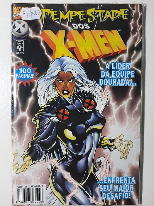 Gibi Tempestado dos X-men - Formatinho Autor a Líder da Equipe Dourada... Enfrenta seu Maior Desafio ! (1998) [usado]