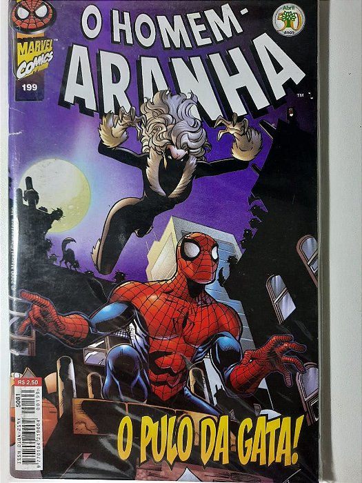 Gibi Homem Aranha Nº 199 - Formatinho Autor o Pulo do Gato (2000) [usado]