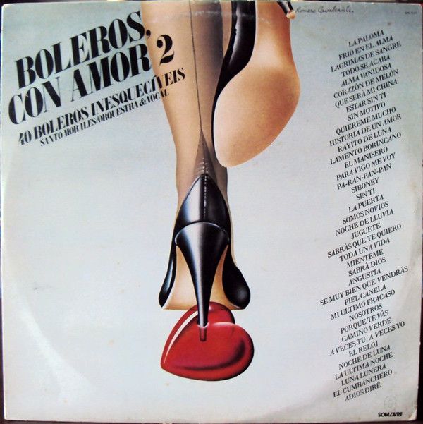 Disco de Vinil Boleros, Con Amor 2 - 40 Boleros Inesquecíveis Santo Morales/orquestra&vocal Interprete Vários (1979) [usado]
