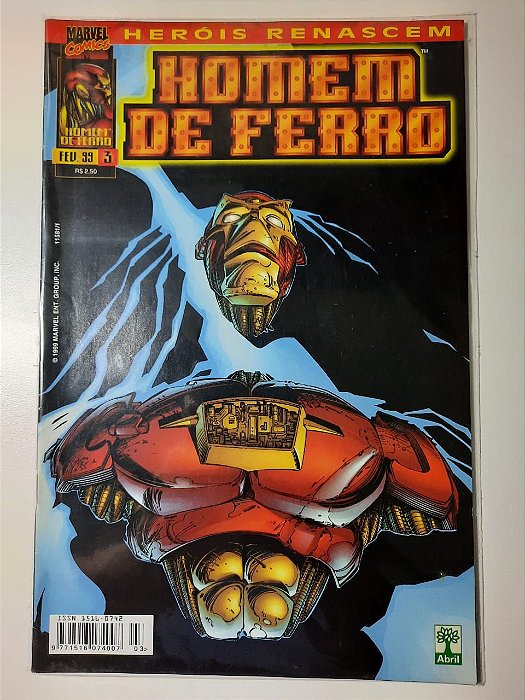 Gibi Homem de Ferro Nº 03 - Herois Renascem Autor Abril (1998) [usado]