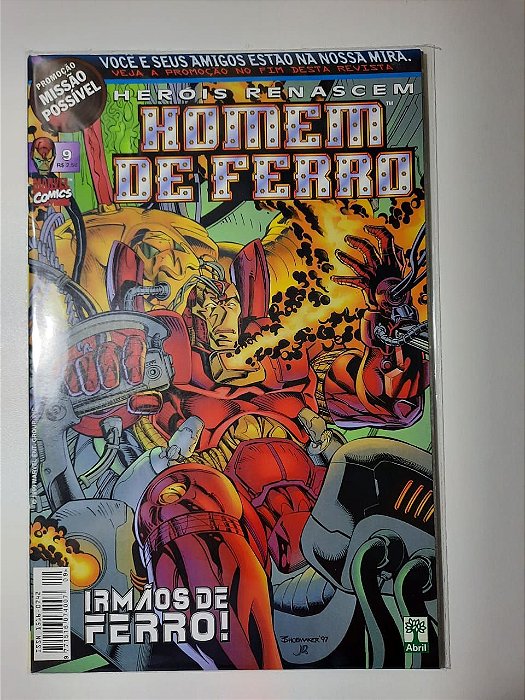 Gibi Homem de Ferro Nº 09 - Herois Renascem Autor Abril (1999) [usado]