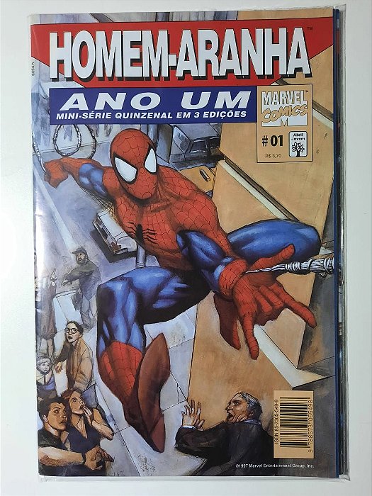 Gibi Homem-aranha Ano um - Minissérie Completa com 3 Edições Autor Homem-aranha Ano um - Minissérie Completa com 3 Edições (1997) [usado]