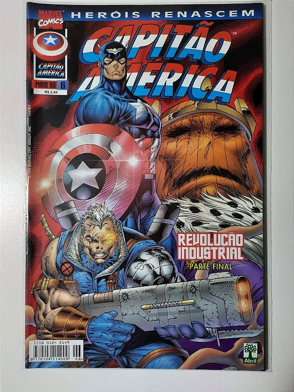 Gibi Capitão América Nº 6 - Herois Renascem Autor Abril (1999) [usado]