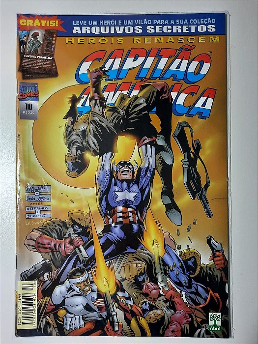 Gibi Capitão América Nº 10 - Herois Renascem Autor Abril (1999) [usado]