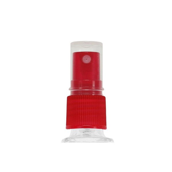Válvula Plástica Spray Vermelha Tampa Transparente Rosca 13/415