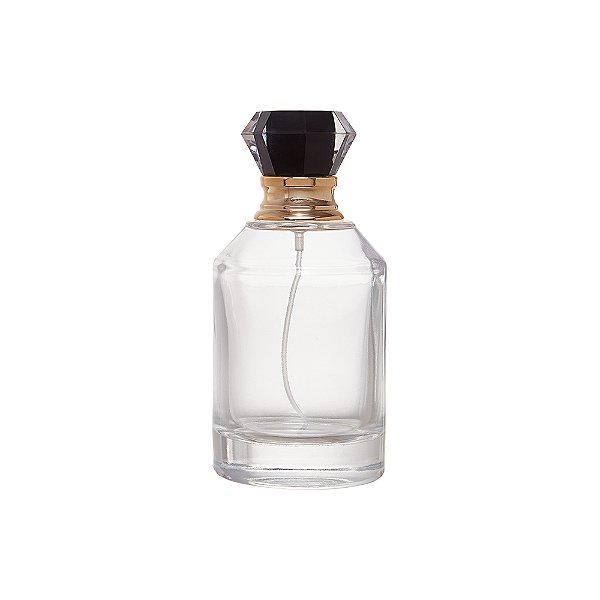 Frasco Fortuna Black 100ml e Válvula Tampa Luxo Rosca 15/400