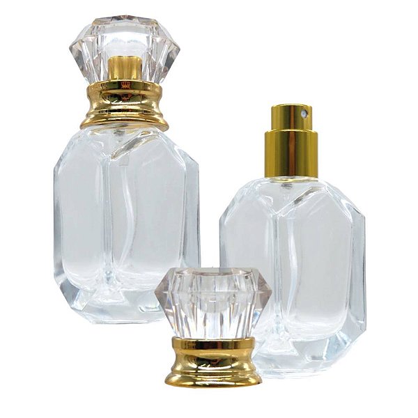 Frasco Vitória 30ml  e Válvula Tampa Luxo Rosca 15/415