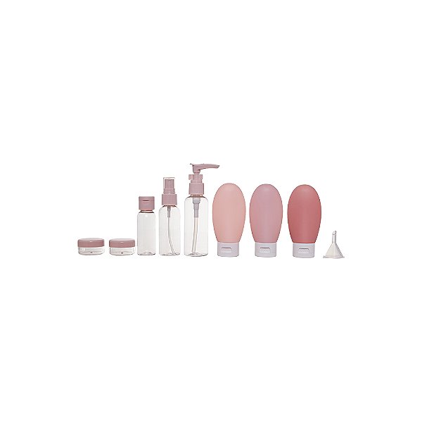 Kit Frascos Para Viagem Estojo Cuidados