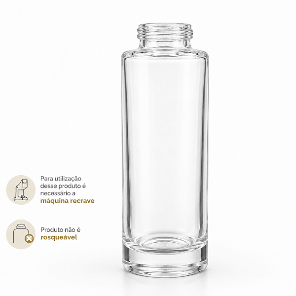 Frasco Cilíndro Recrave 15ml Bocal 15mm