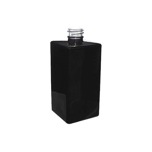 Frasco Square Preto 350ml Rosca 28/410