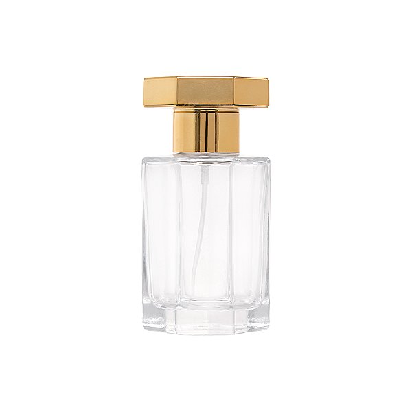Frasco Classico Cristal 50ml e Válvula Tampa Luxo Rosca 15/400