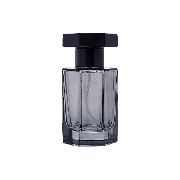 Frasco Classico Grafite 50ml e Válvula Tampa Luxo Rosca 15/400