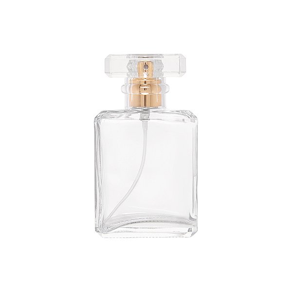 Frasco Moiselle 50ml Válvula Tampa Luxo Dourada 15/400