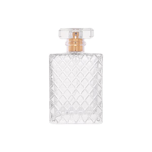Frasco Cristale 100ml Válvula Dourada Tampa Luxo 15/410